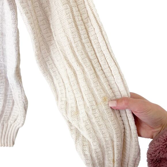 Vintage Woolrich White Cream Knit Sweater Sz L - Picture 5 of 6